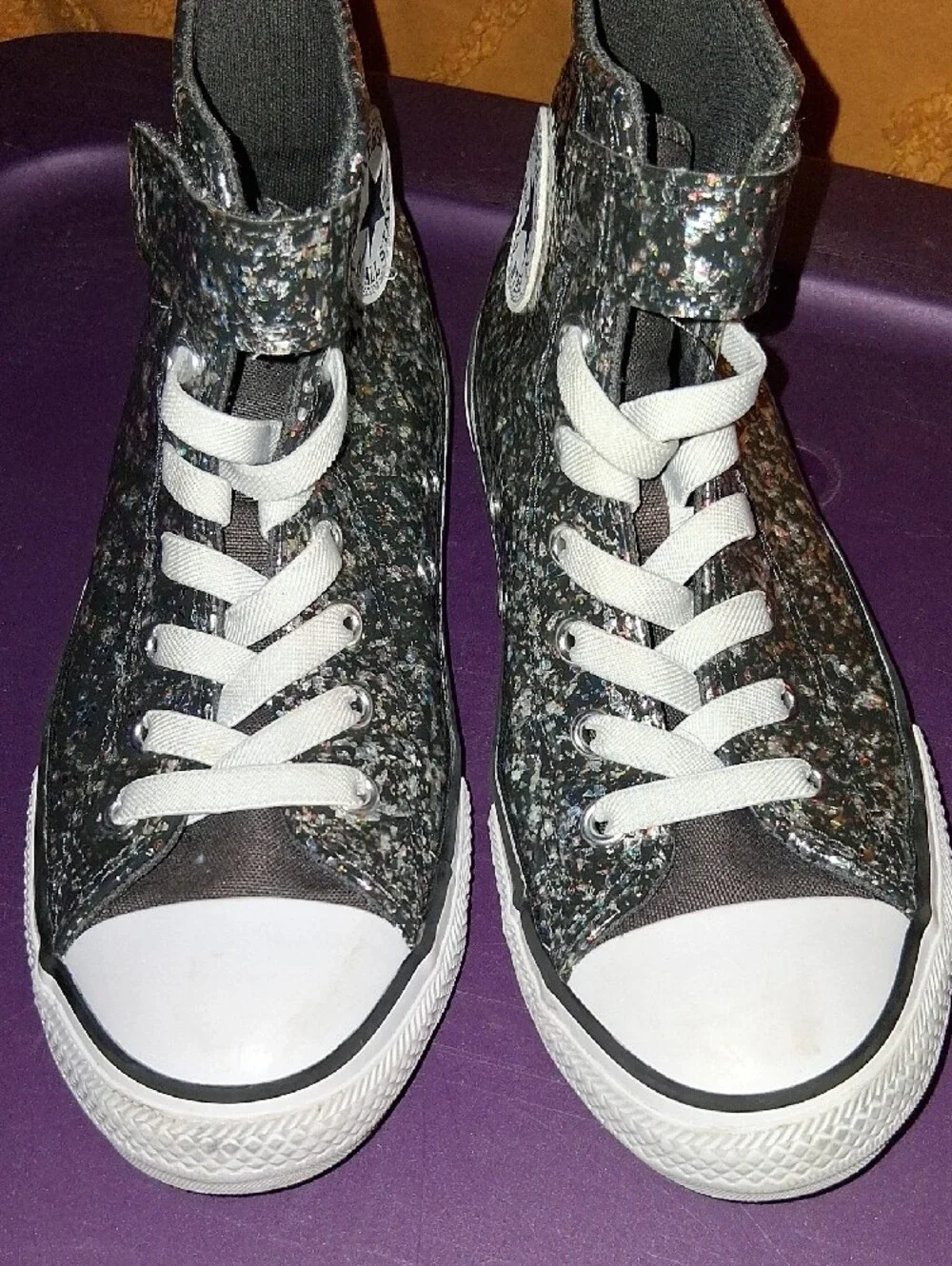 Converse Chuck Taylor Kids High-Top Glitter Sneaker Size 3
